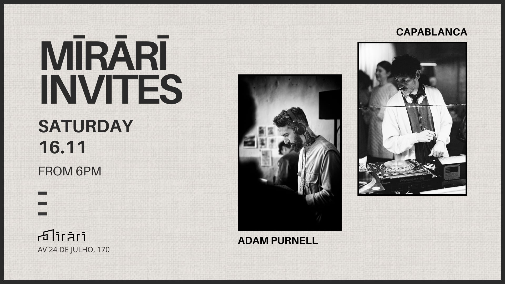 Mirari Invites: Adam Purnell & Capablanca