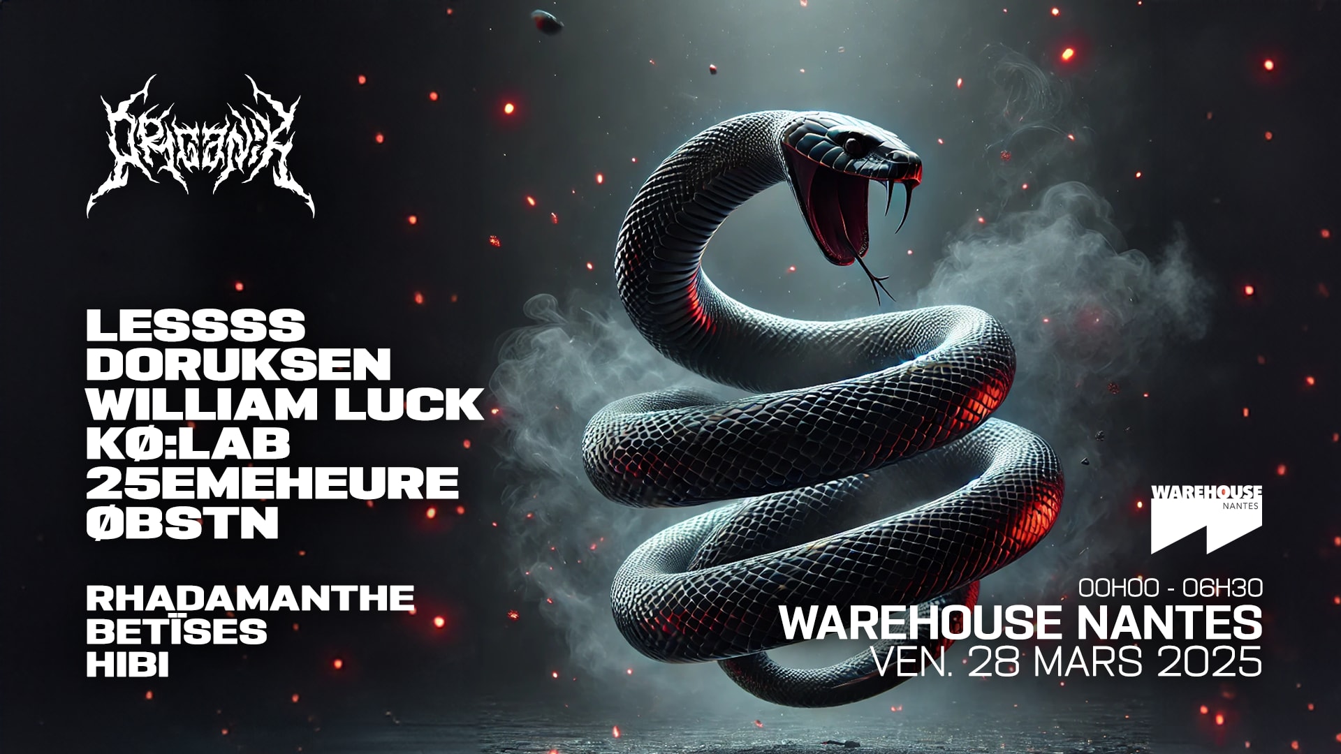 Organïk X Warehouse : W/ Lessss, Doruksen, 25emeheure & More