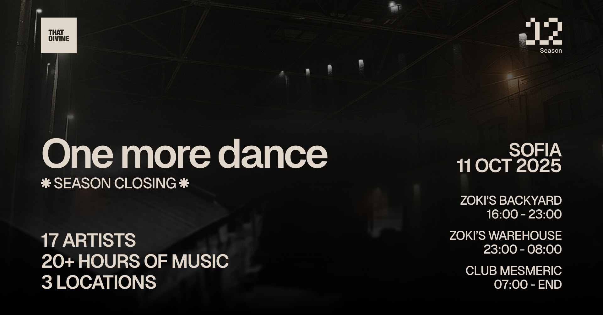 That Divine Pres. One More Dance - Sofia, 11.10.25