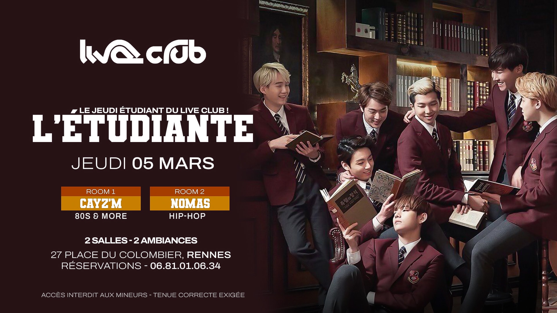 L'etudiante : Cayz'm (Room1) + Nomas (Room 2)