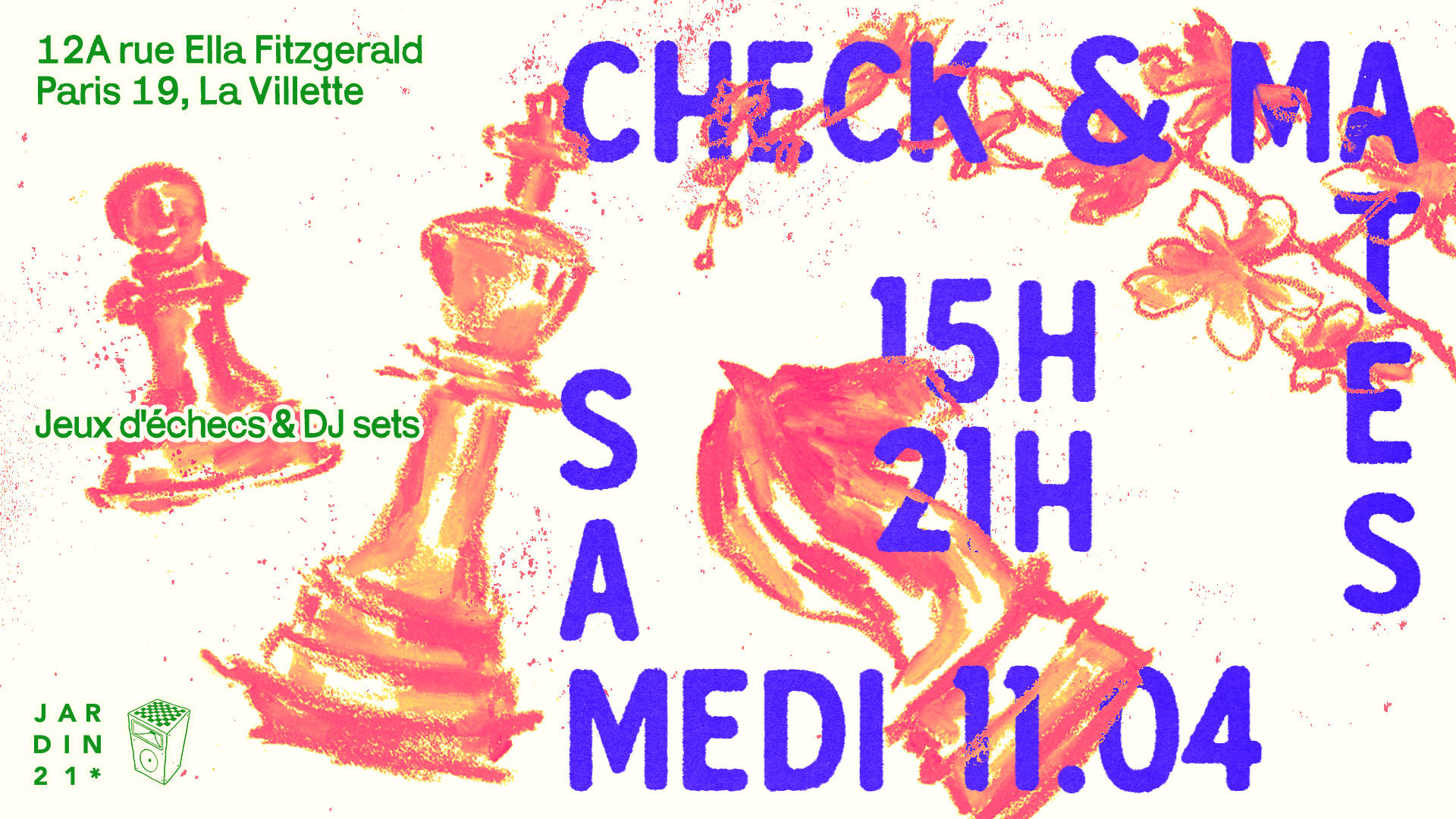Check And Mates X Jardin21 - Dj Sets & Jeux D'échecs