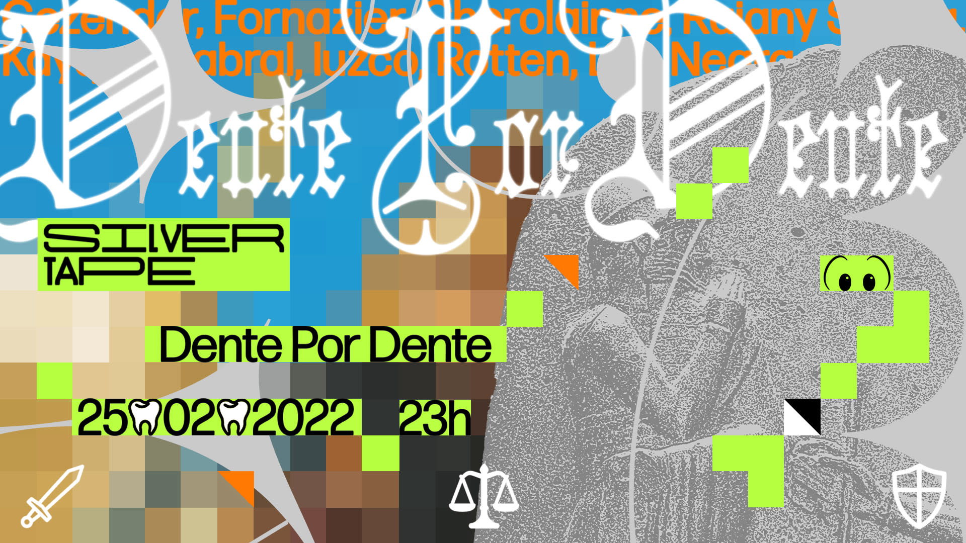 Silver/Tape Dente Por Dente, 25.02
