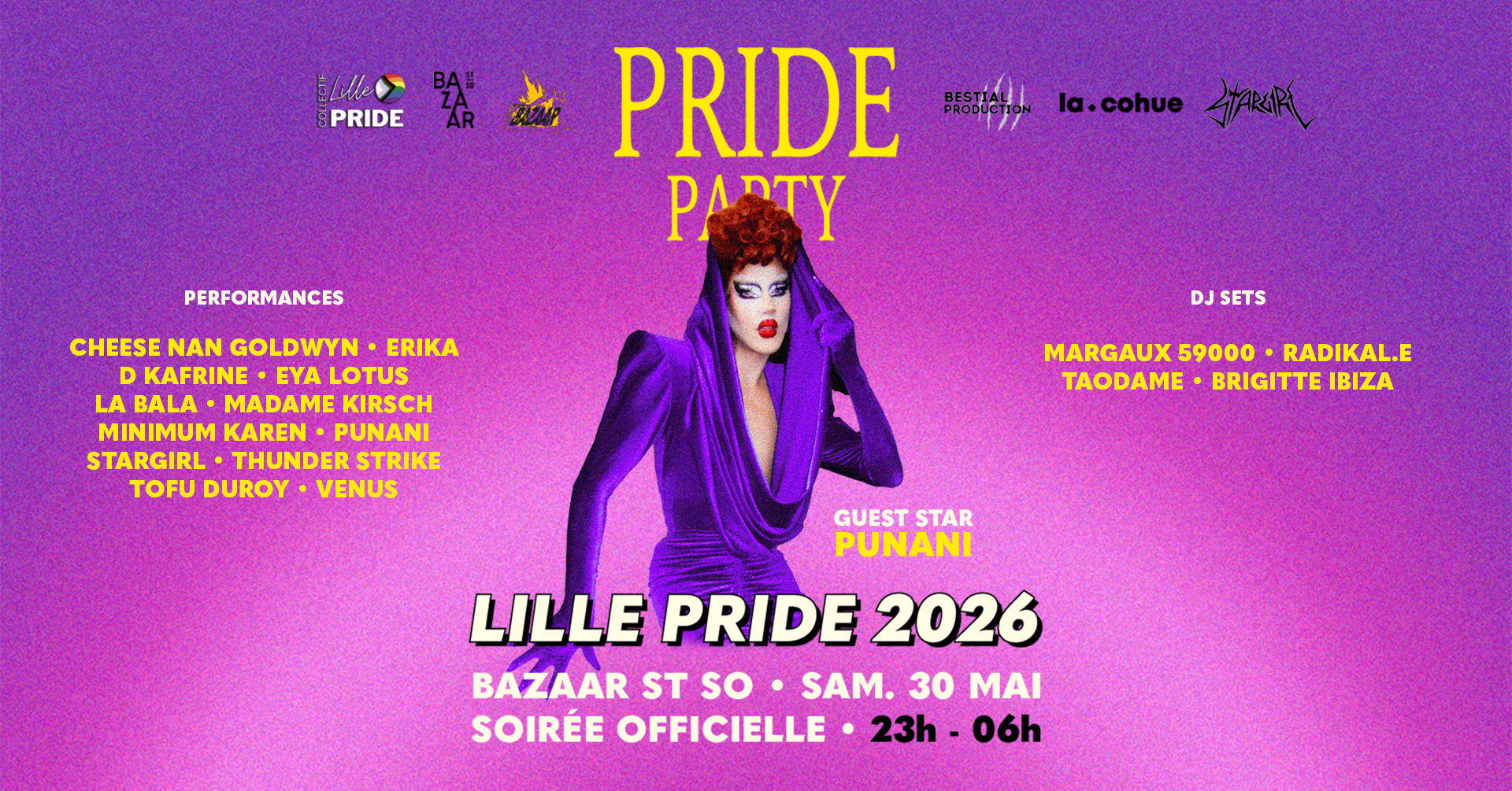 Lille Pride Party 2026 - Bazaar St So, Lille