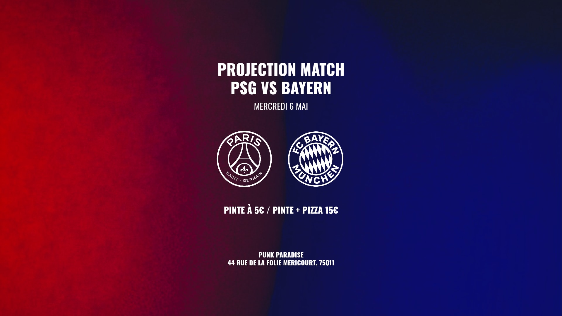 Projection Match Ligue Des Champions : Psg Vs Bayern