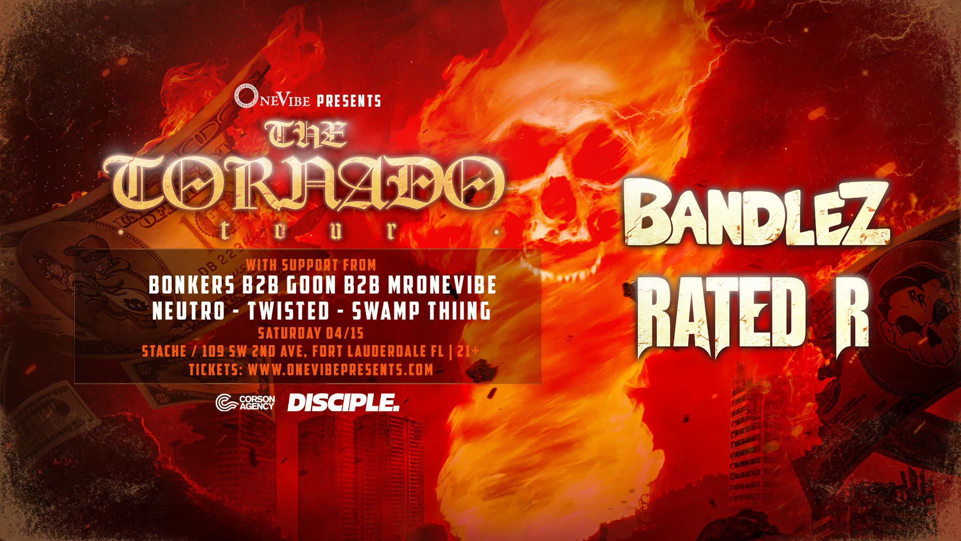 Onevibe Presents Bandlez & Rated R Tornado Tour