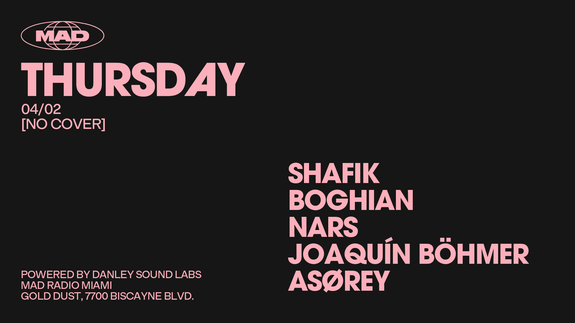 Shafik, Boghian, Nars, Joaquin Bóhmer, Asørey