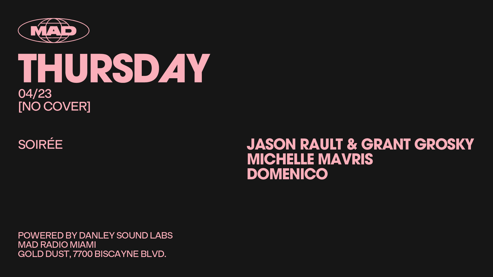Soirée:Jason Rault & Grant Grosky,Michelle Mavris,Domenico