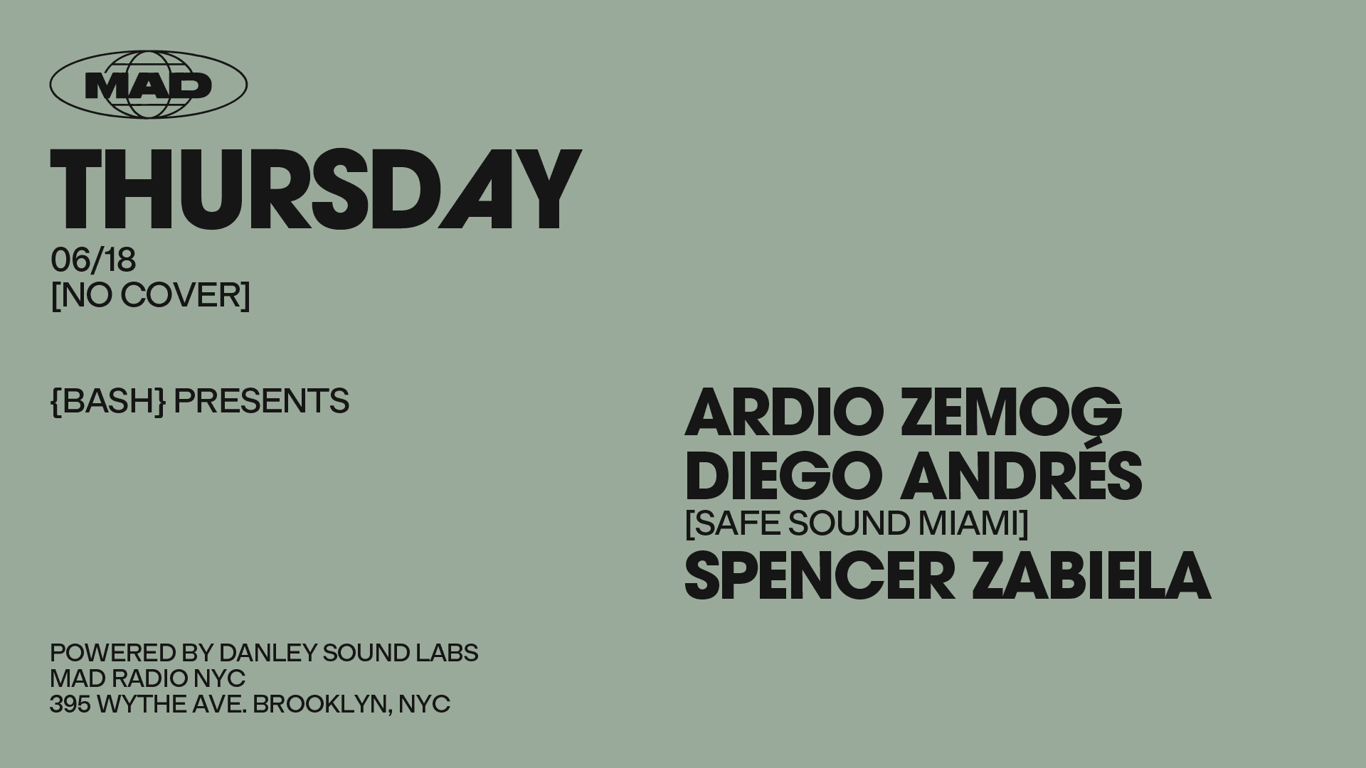 {Bash} Presents:Ardio Zemog / Diego Andrés / Spencer Zabiela