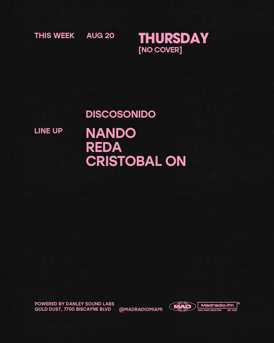 Discosonido: Nando / Reda / Cristobal On