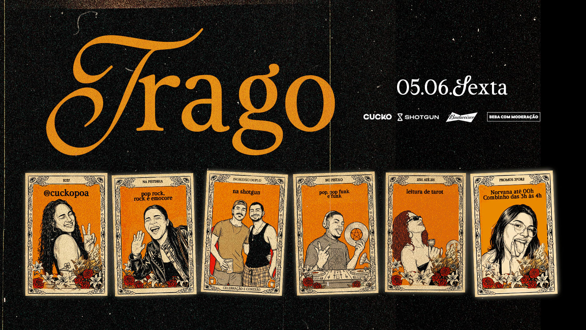 Trago :: Pop / Funk / Emo + Leitura De Tarot :: 05.06 @Cucko