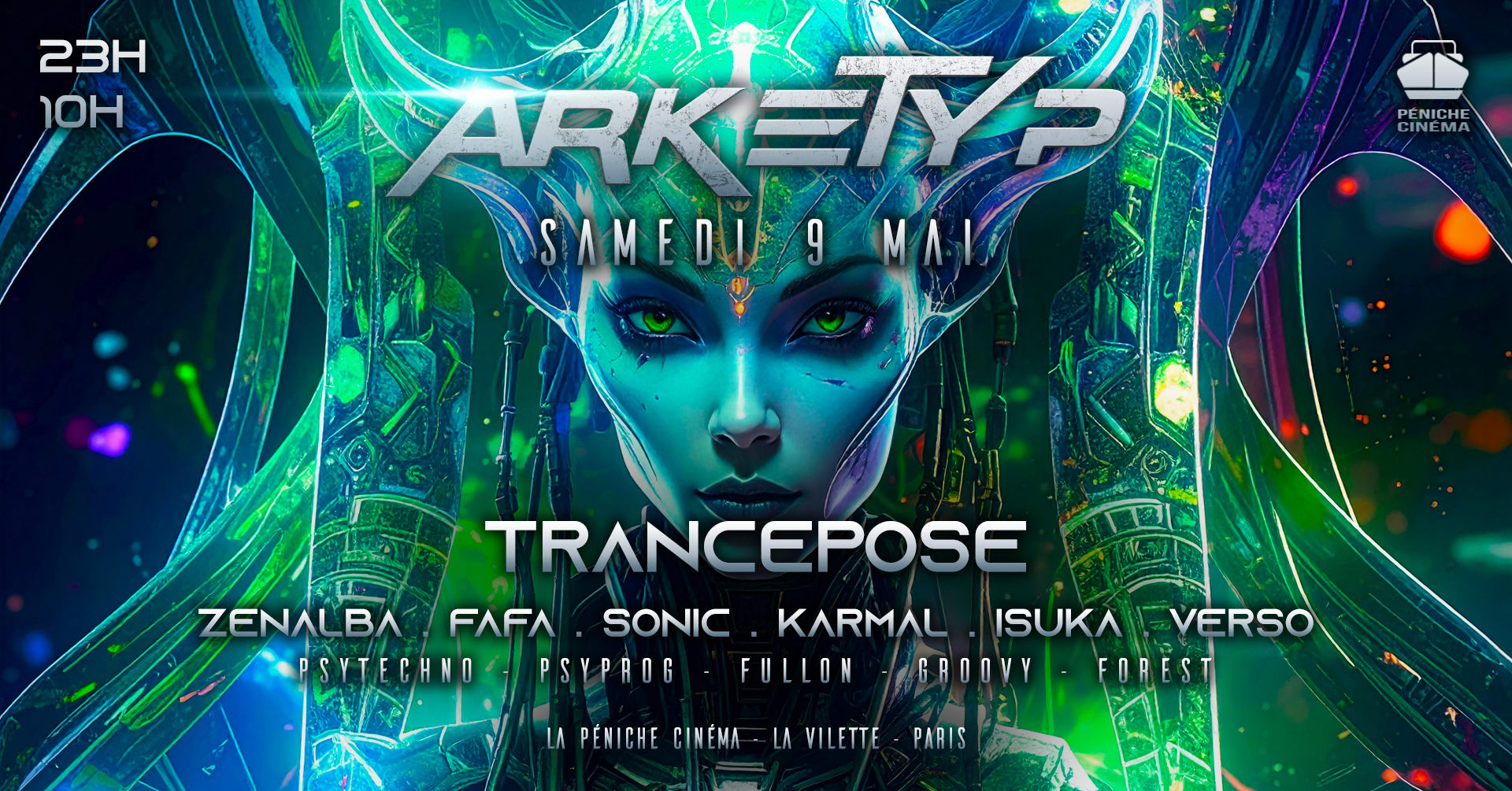 Arketyp X Péniche: Trancepose + After [00h À 12h]