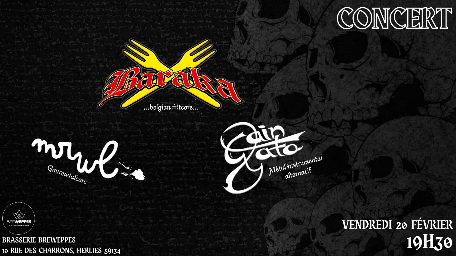 Breweppes : Metal Menu • Fritcore Night