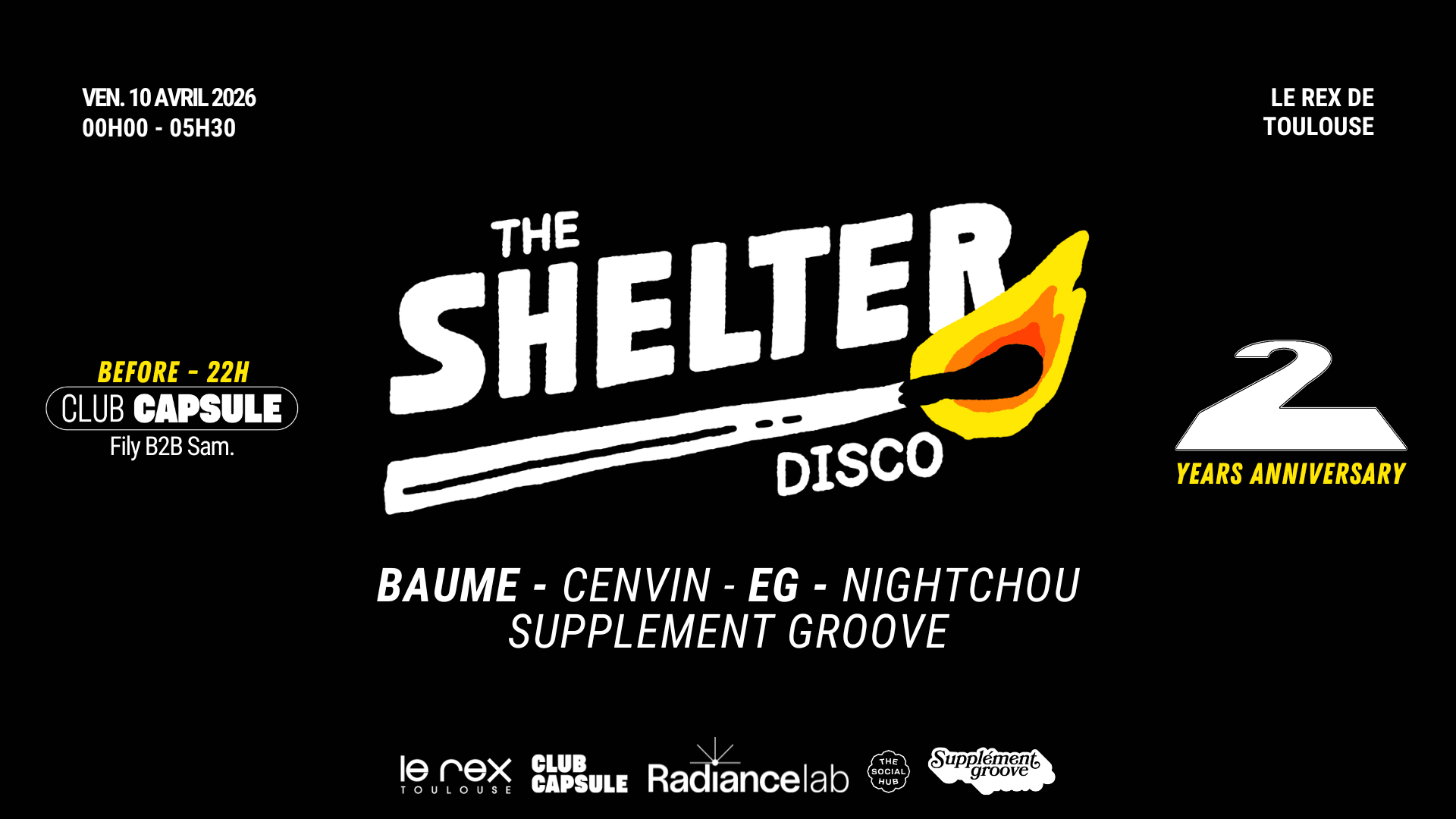 The Shelter Disco W/ Baume, Eg, Nightchou