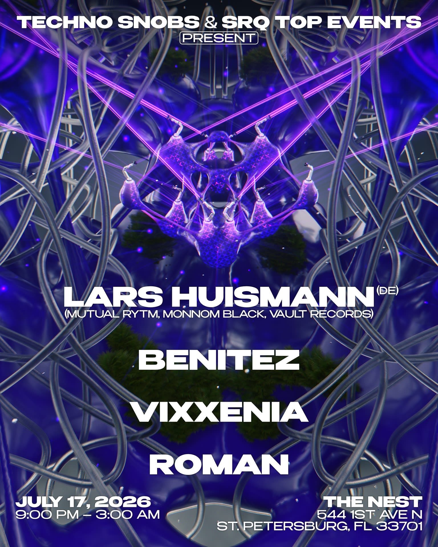 Techno Snobs & Srq Top Events Present: Lars Huismann