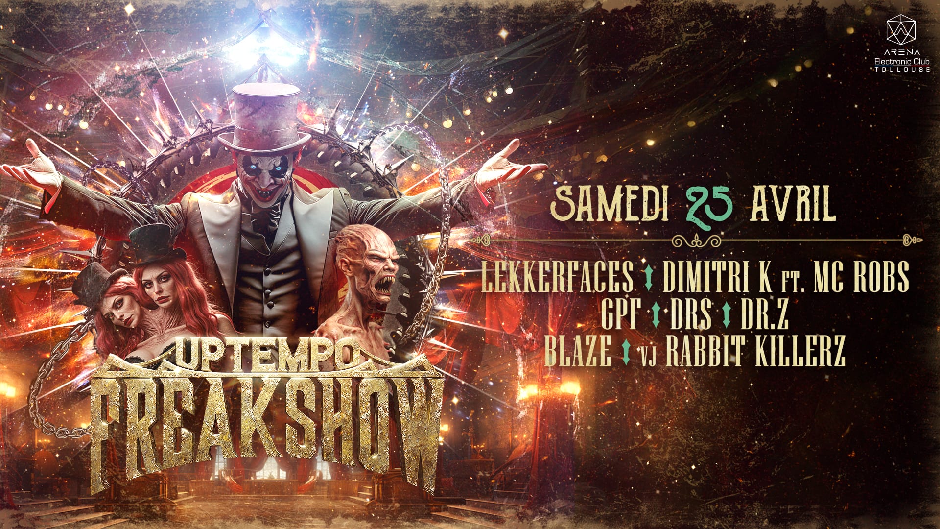 Uptempo Freakshow W/ Lekkerfaces, Dimitri K, Gpf, Drs....