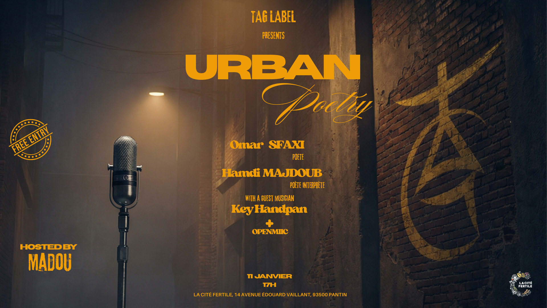 Urbain Poetry - Soirée Acapella & Vibrations Handpan