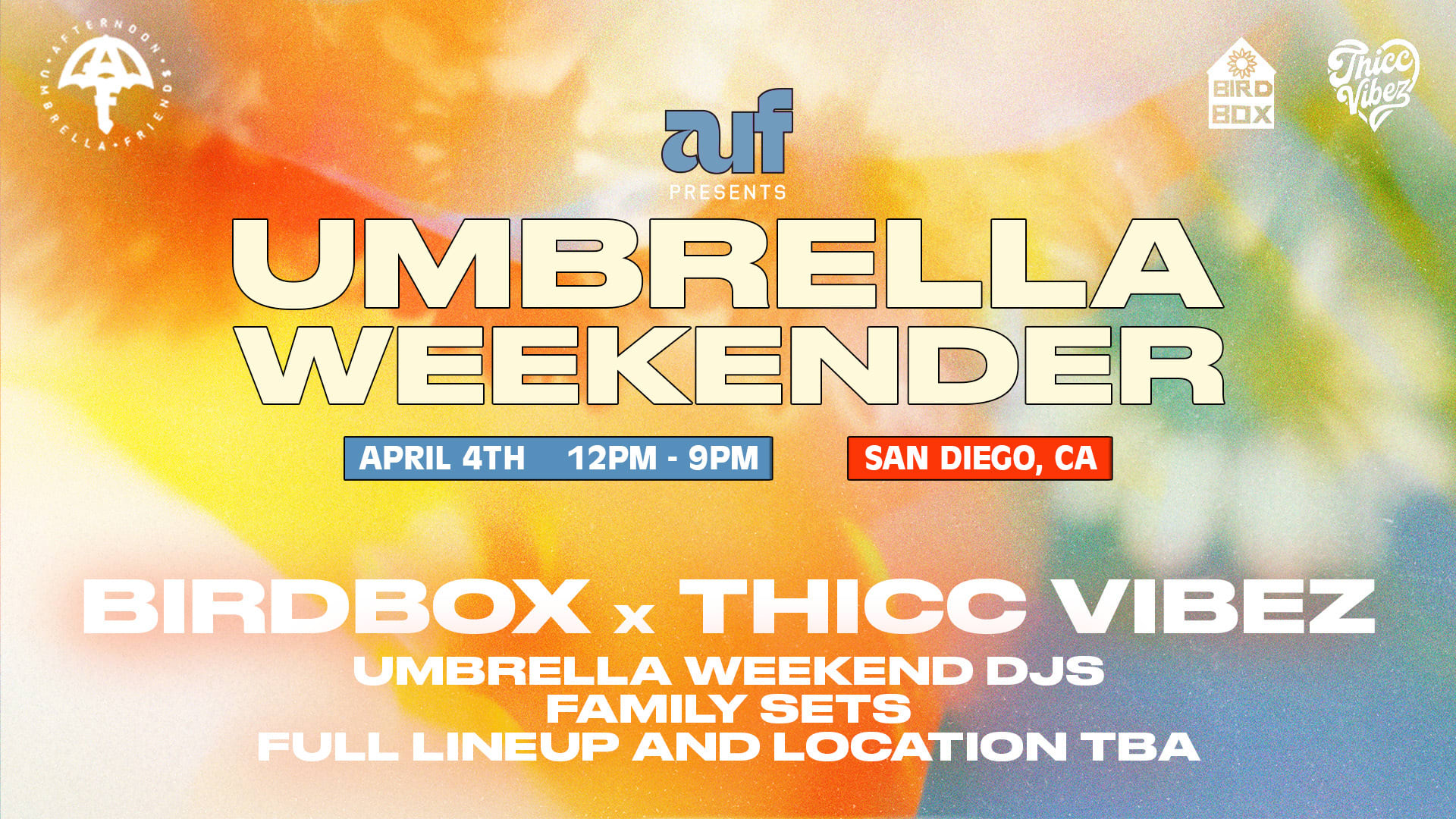 Umbrella Weekender X Birdbox X Thicc Vibez