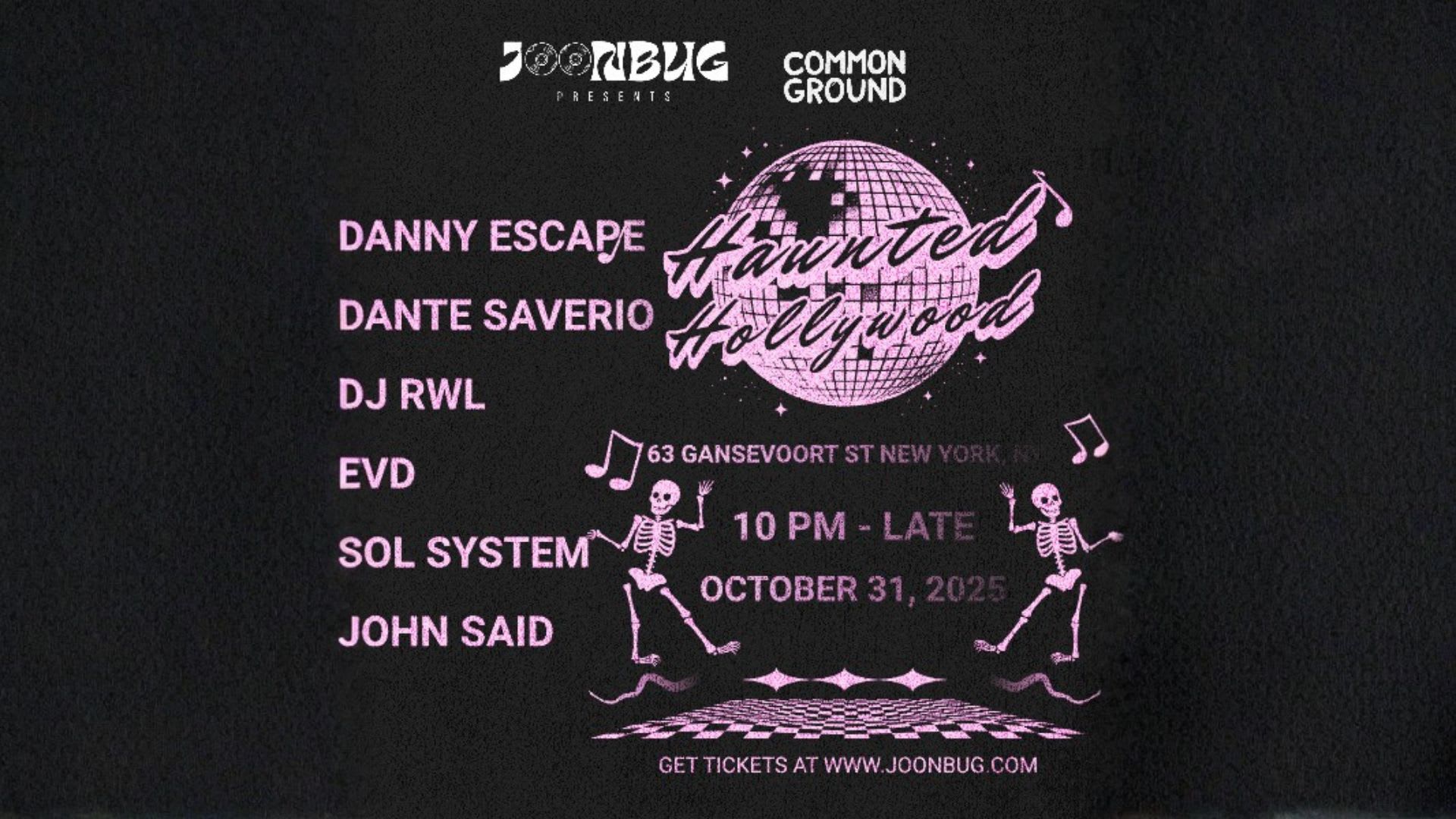 Common Ground's Official Halloween Disco Tech Party