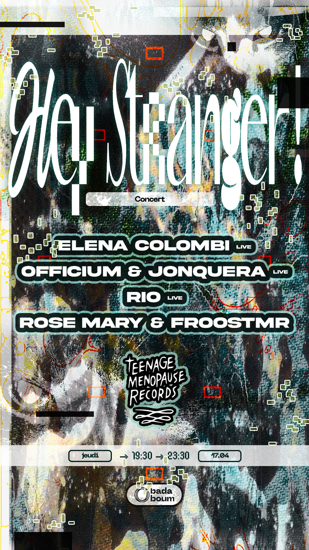 Hey Stranger! X Teenage Menopause: Elena Colombi & More