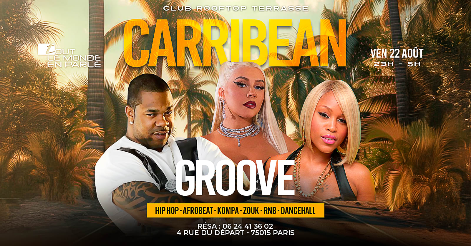 Soiree Caribbean Groove Open Air & Club, Hiphop,Afrobeat