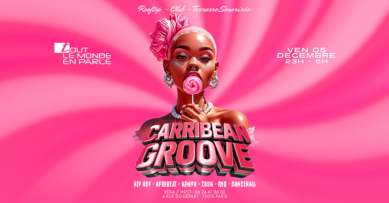 Soiree Caribbean Groove Afrobeat, R&B, Club Terrasse