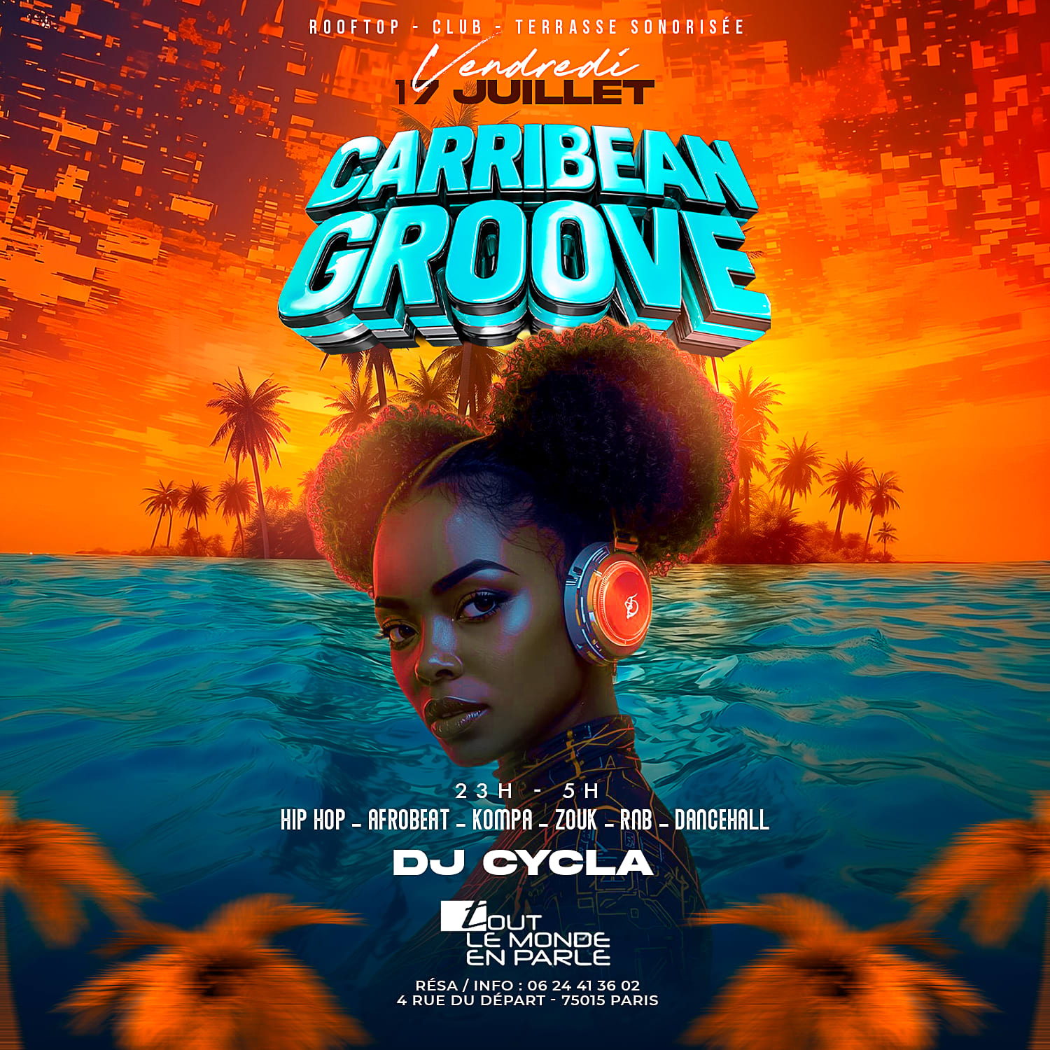 Soiree Caribbean Groove ,Club Terrasse Hiphop Afrobeat