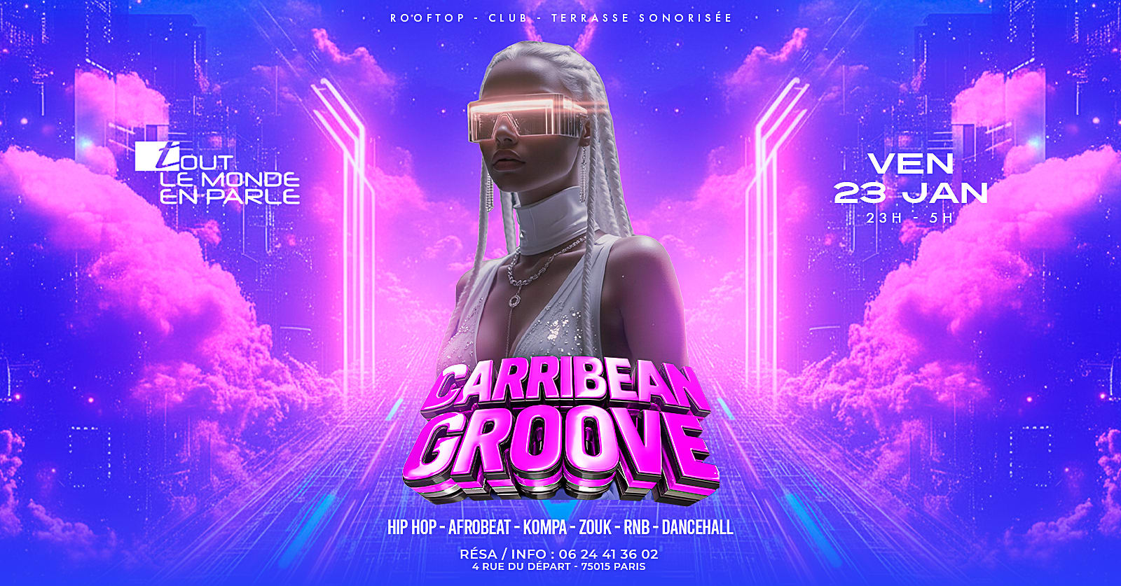 Soiree Caribbean Groove Afrobeat, R&B, Club Terrasse