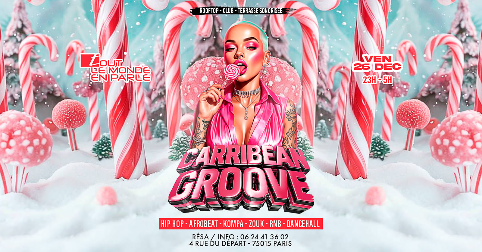 Soiree Caribbean Groove Afrobeat, R&B, Club Terrasse