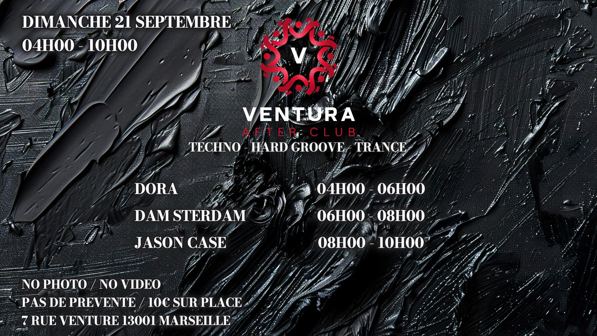 Ventura After Techno W/ Dora, Dam Sterdam & Jason Case
