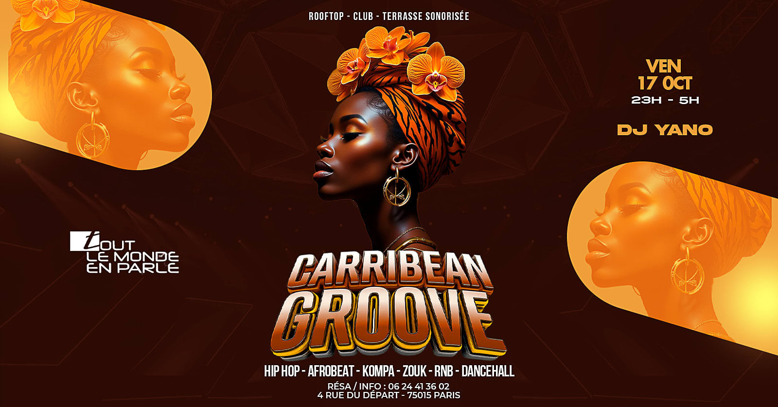 Soiree Caribbean Groove Afrobeat, R&B, Club Terrasse