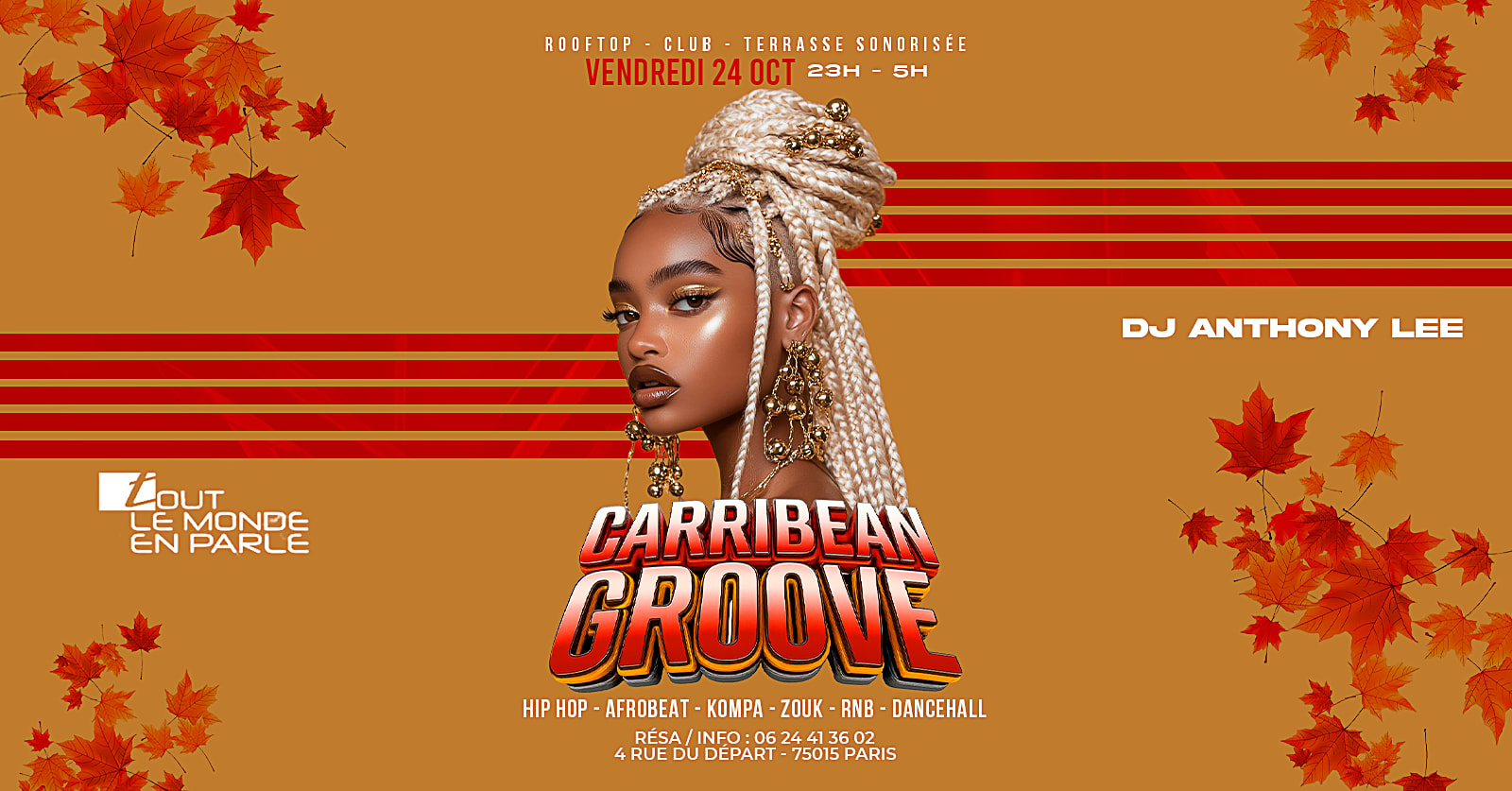 Soiree Caribbean Groove Afrobeat, R&B, Club Terrasse