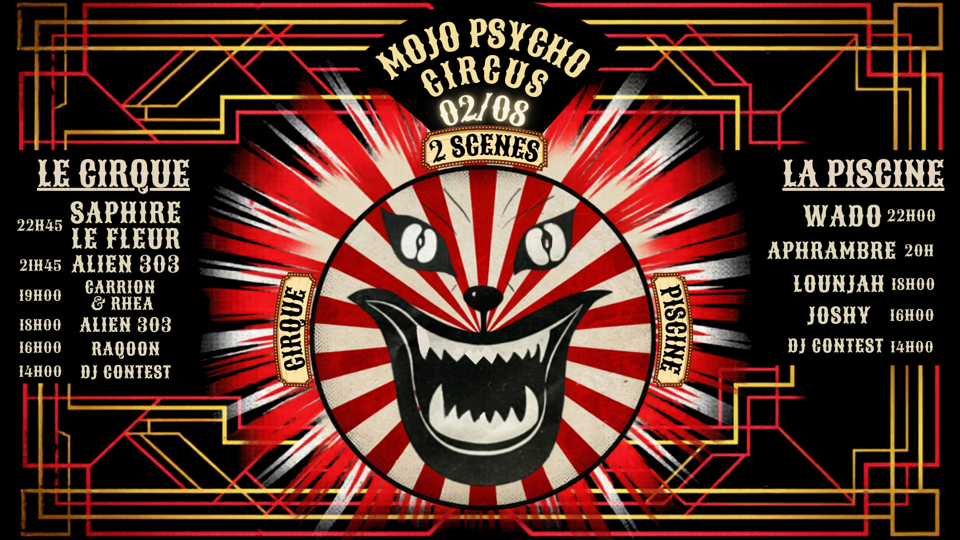 Mojo Psycho Circus W/ Saphire Le Fleur