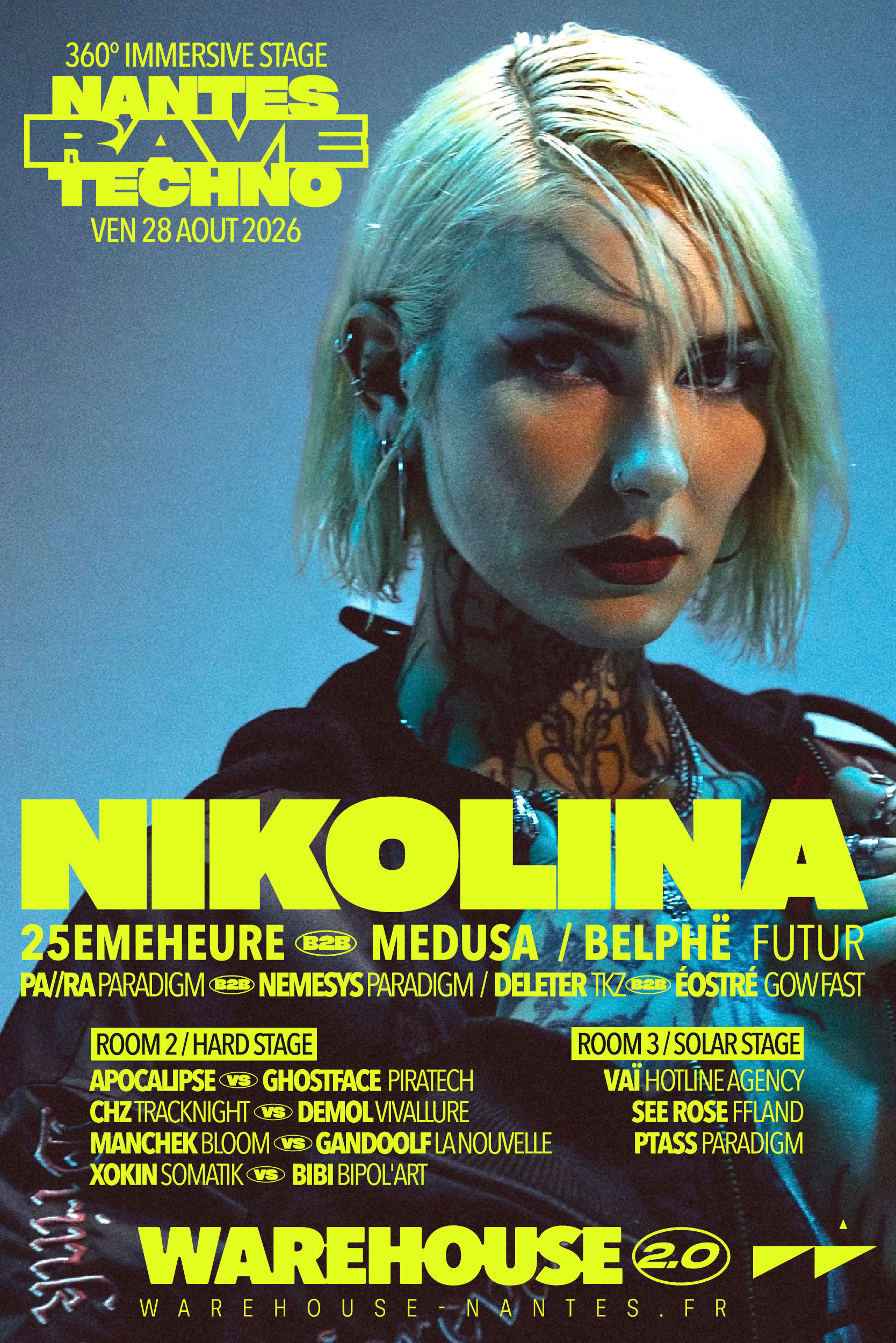 Nantes Rave Techno W/ Nikolina, 25emeheure, Medusa & More