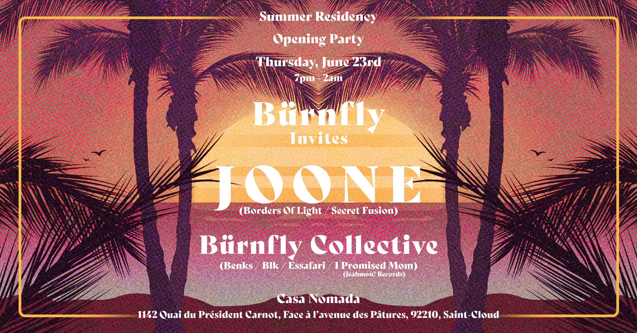 Bürnfly Invites: Joone (Borders Of Light, Secret Fusion)