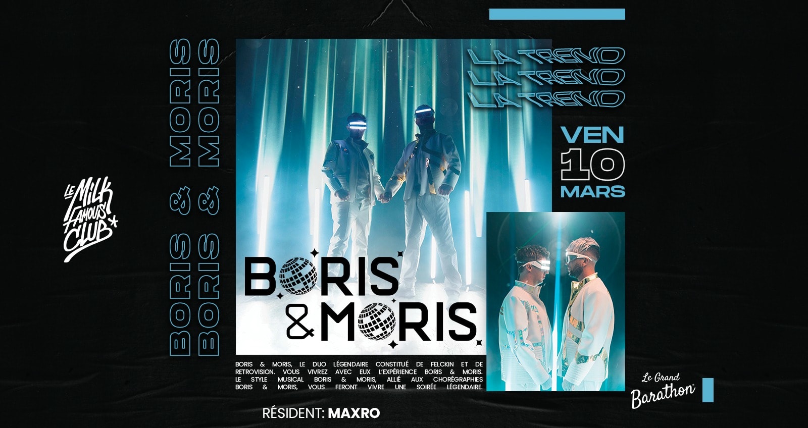 Ven 10 Mars - Boris & Moris - Milk Club