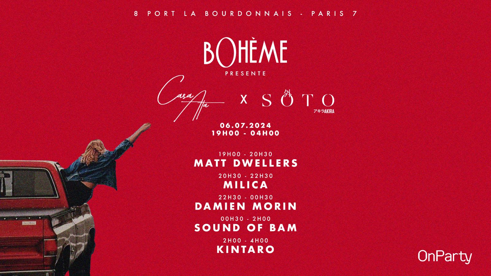 Boheme Paris Présente Casa Ata X Akira - Samedi 6 Juillet