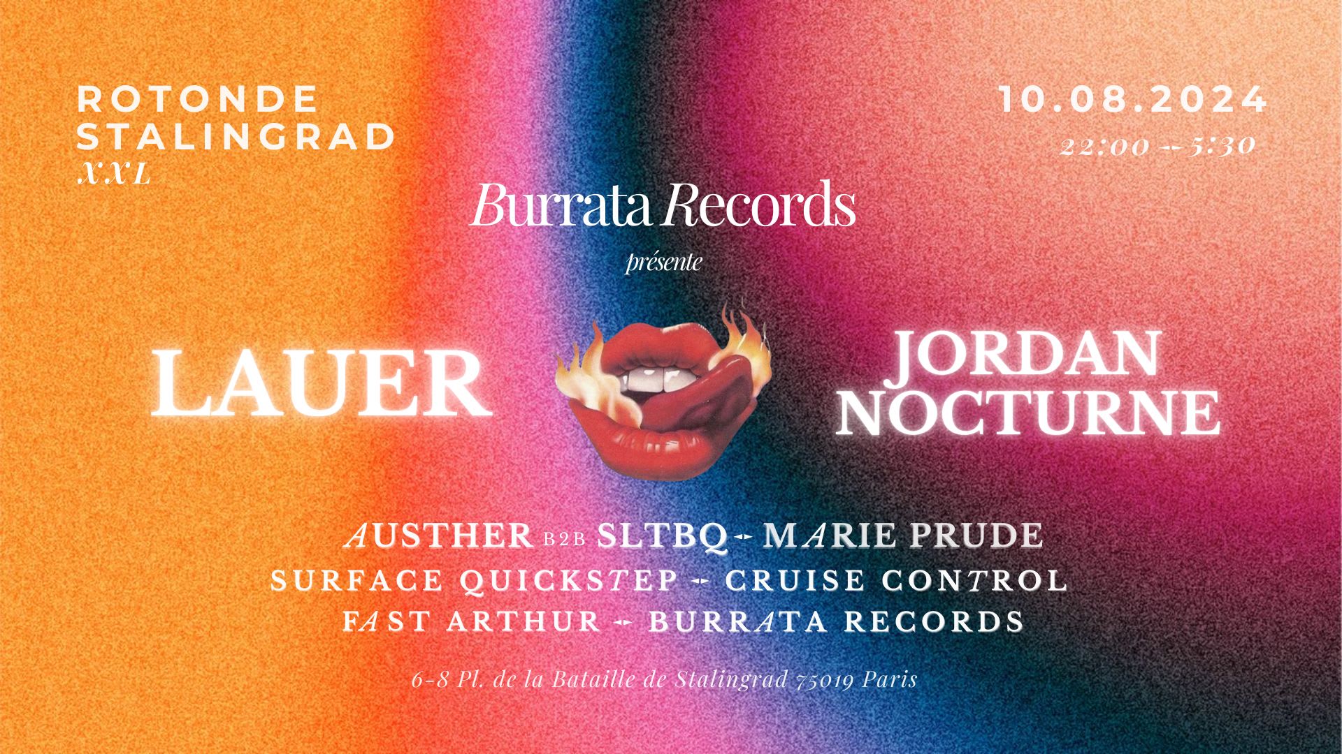 Burrata Records X La Rotonde : Lauer, Jordan Nocturne & More