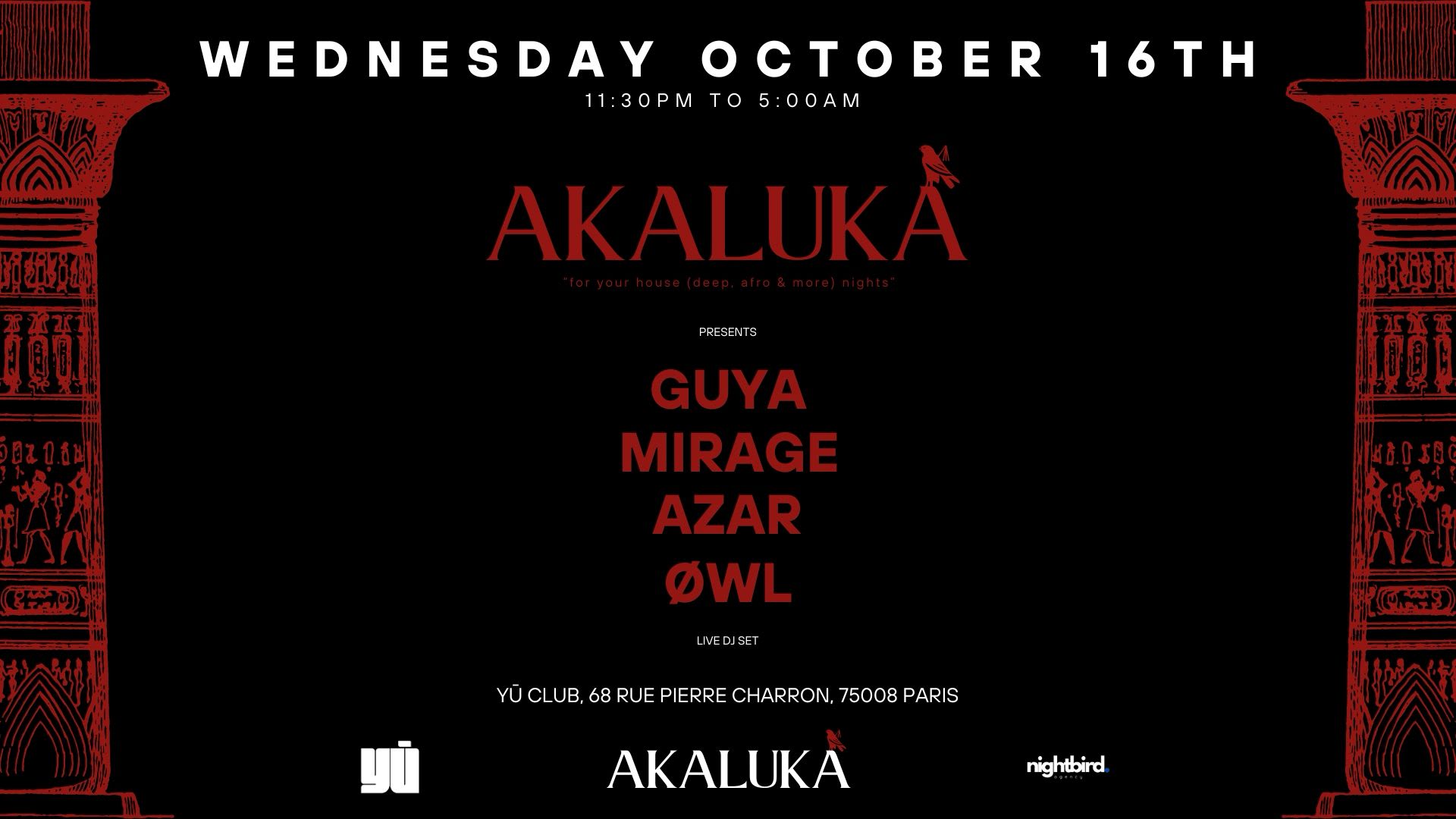Akaluka I 16.10 @ Yū Club