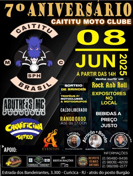7 Aniversario Caititu Moto Clube