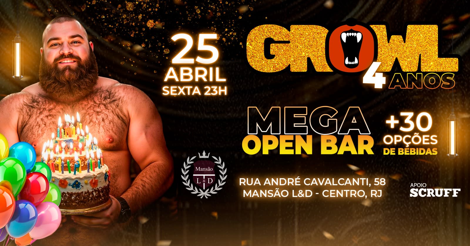 Growl 4 Anos! - Mega Open Bar