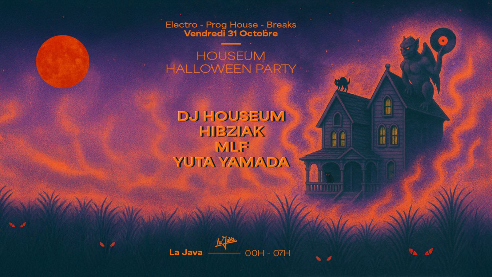 Houseum Halloween Party : Hibziak, Mlf & Yuta Yamada