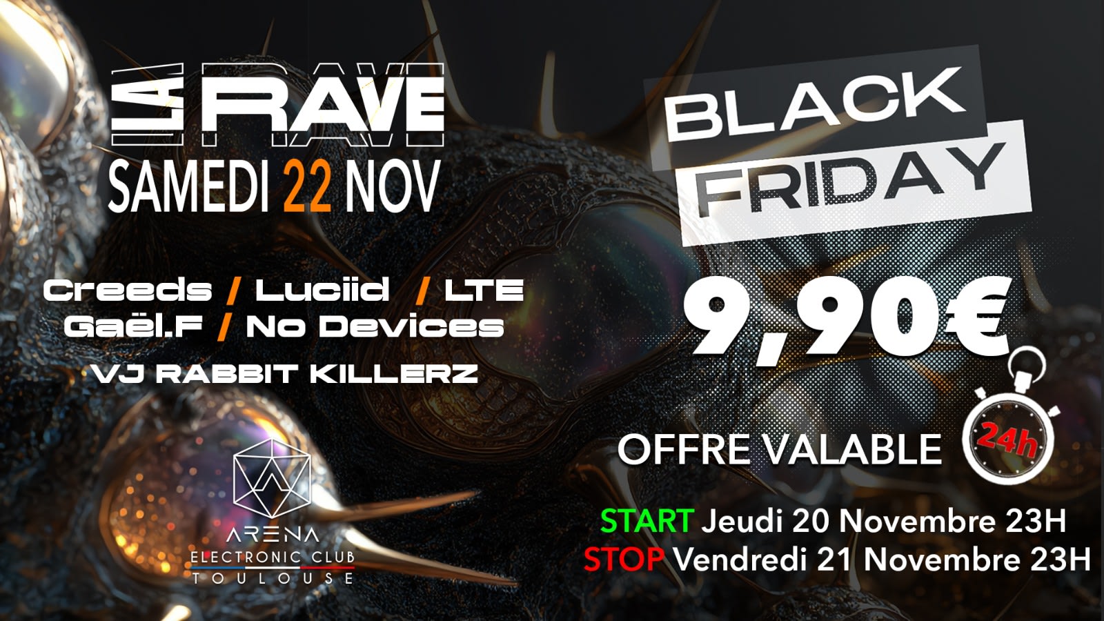 La Rave W/ Creeds, Luciid, Gaël.F, Lte, No Devices