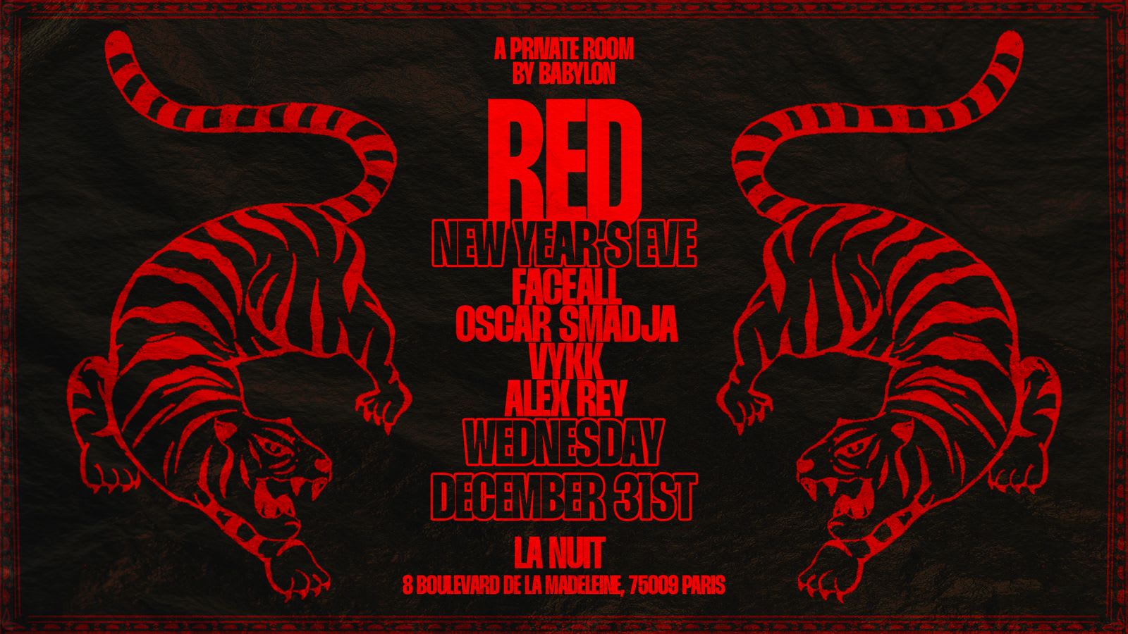 Red Private Room - New Year Eve Edition
