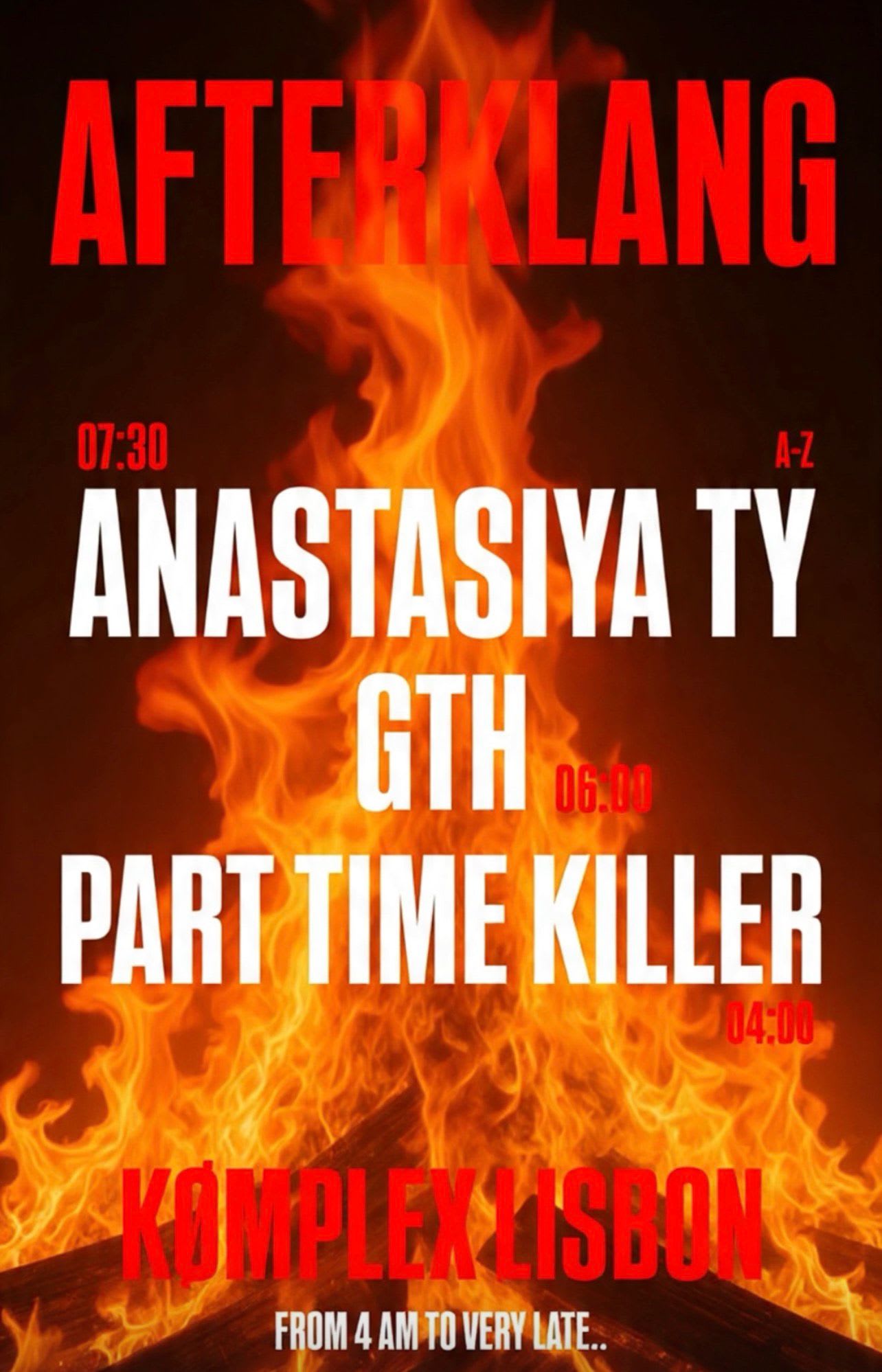 Afterklang 11h | Tutty Frutty & 6am Special