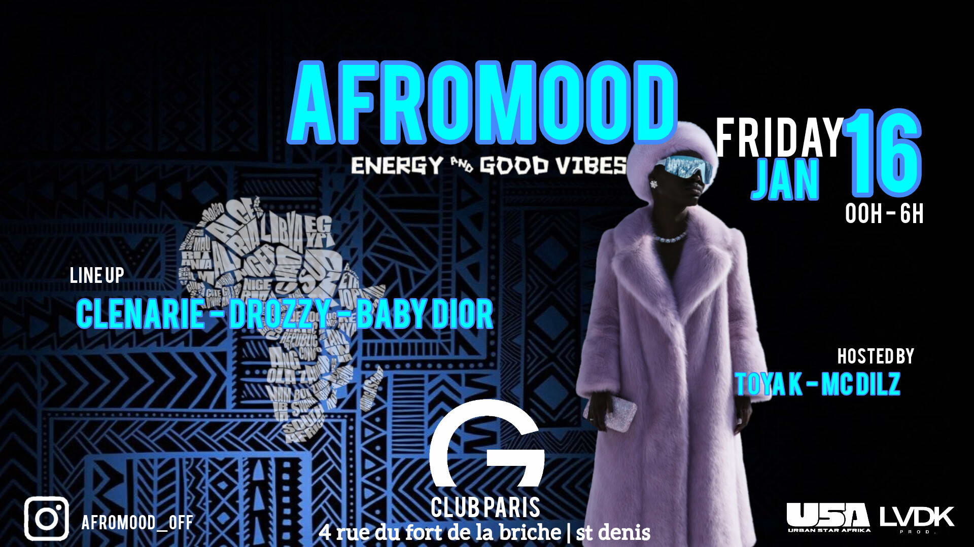 First Afromood 2026 - Friday 16 January - G Club