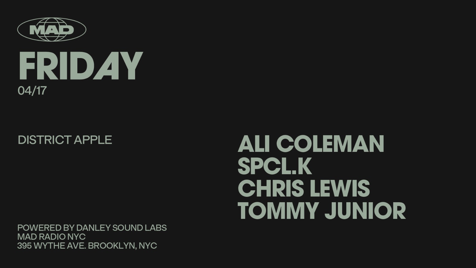 District Apple: Ali Coleman, Spcl.K, Chris Lewis, Tommy Jr