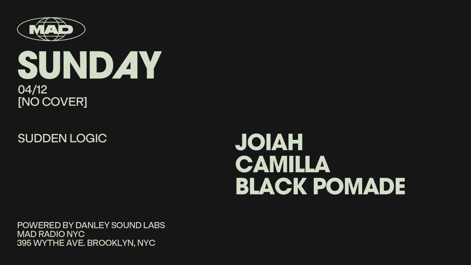 Sudden Logic: Joiah / Camilla / Black Pomade