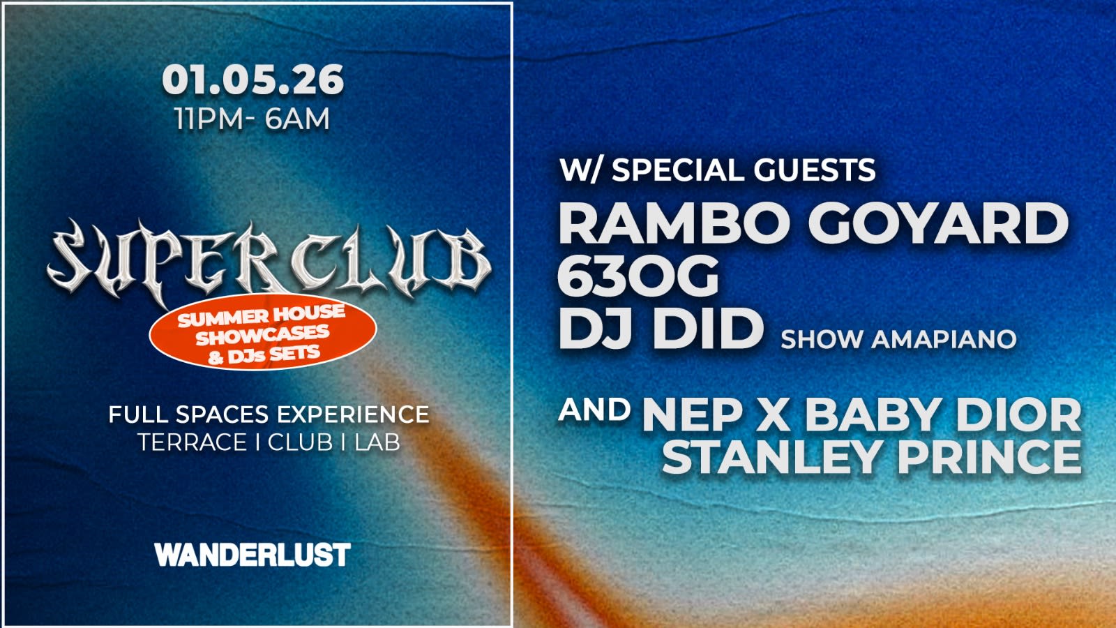 Mic Superclub Summer House W/ 63og, Rambo Goyard, Dj Did