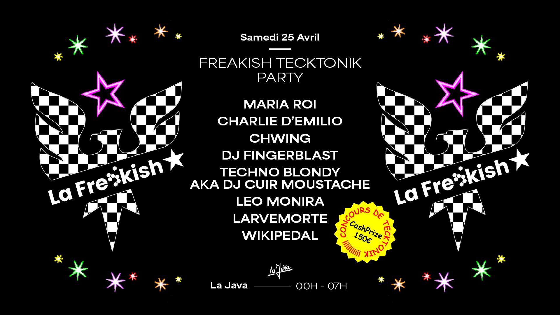 Freakish Tecktonik Party : Dj Fingerblast, Maria Roi & More