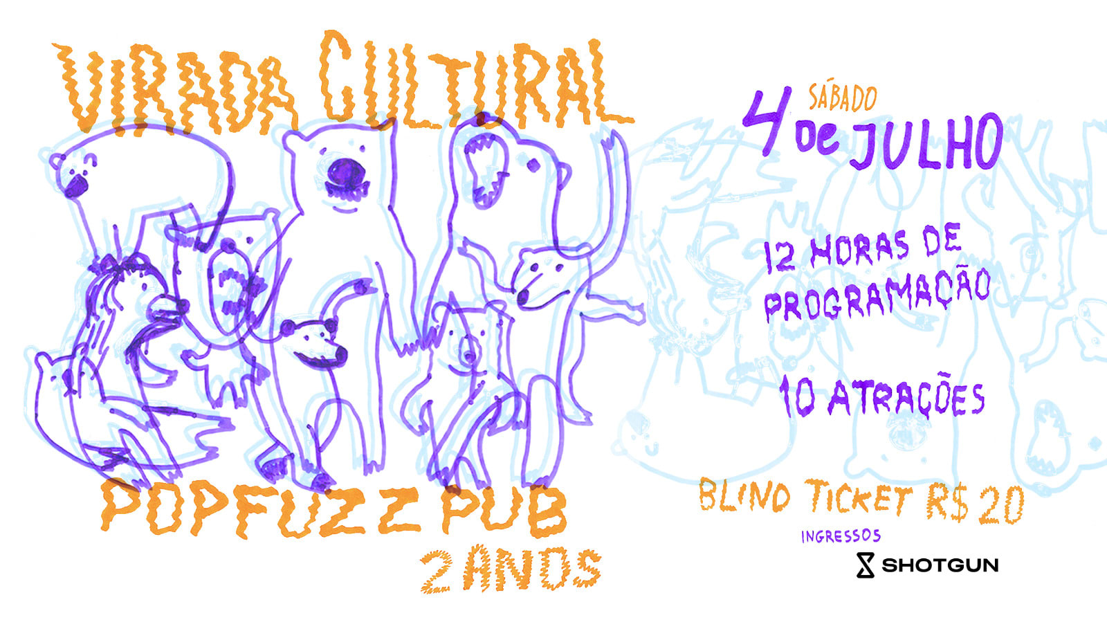 Virada Cultural Popfuzz Pub 2 Anos